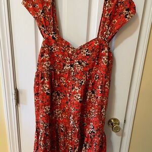 Free People Night Combo Floral Mini Dress Size L 🌺🔥